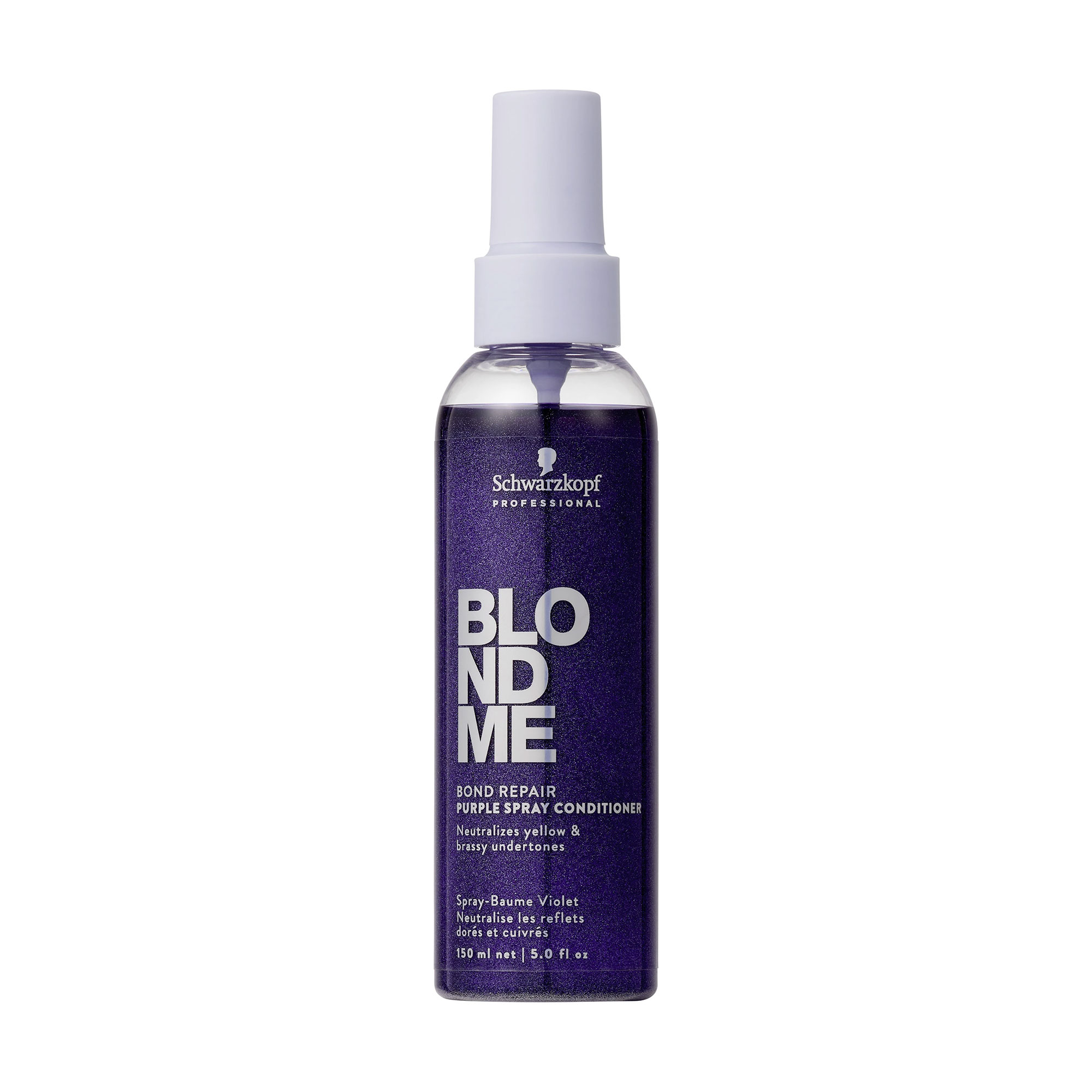 Фіолетовий спрей-кондиціонер Schwarzkopf Professional BlondMe Bond Repair Purple Spray Conditioner для світлого волосся, 150 мл